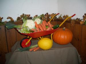 Vegetables in a barrow
